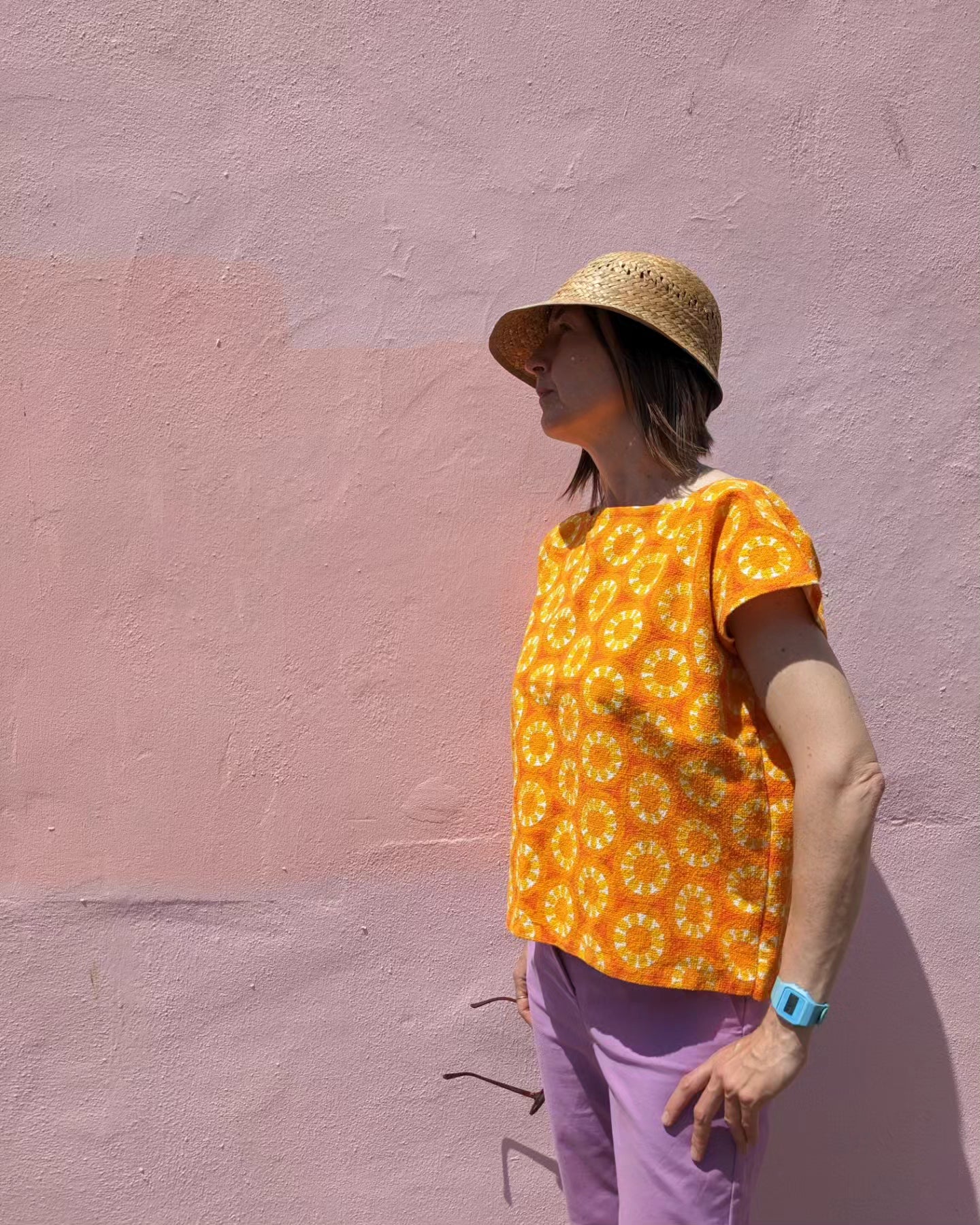 Vintage towelling short sleeve top