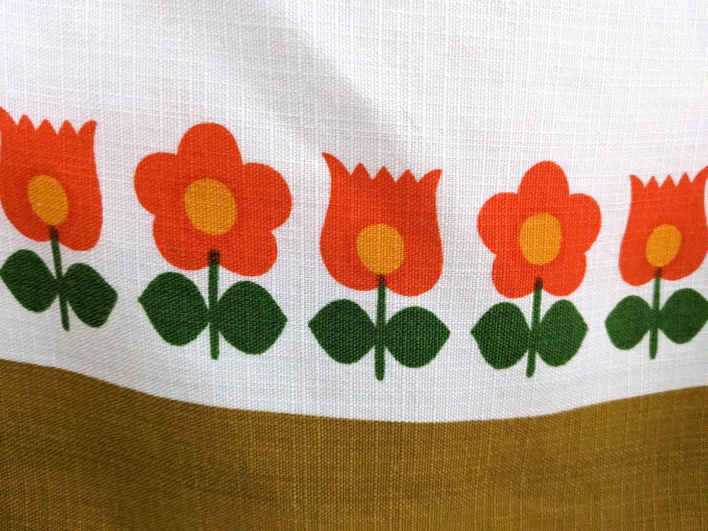 Graphic Floral Vintage Tablecloth Top