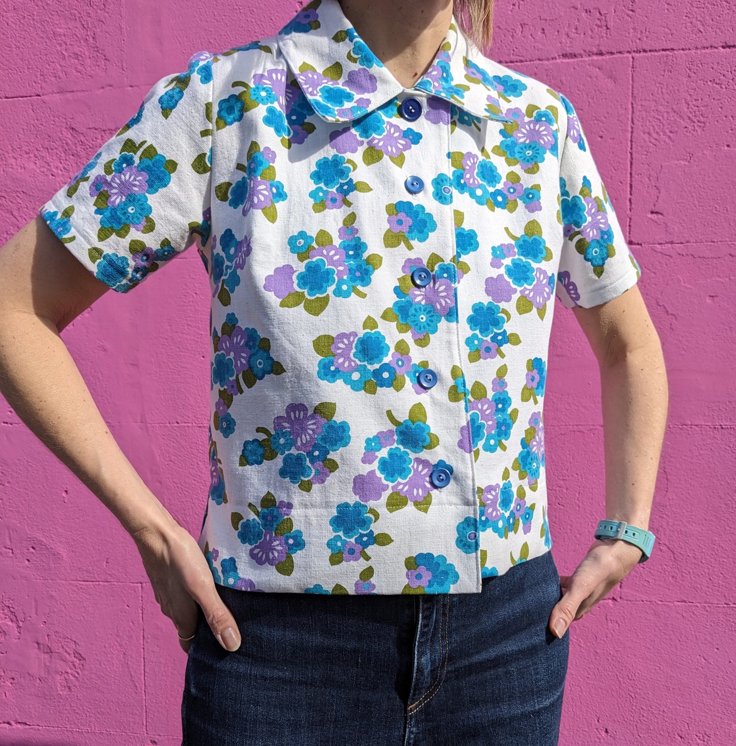 Handmade Vintage Floral Print Shirt