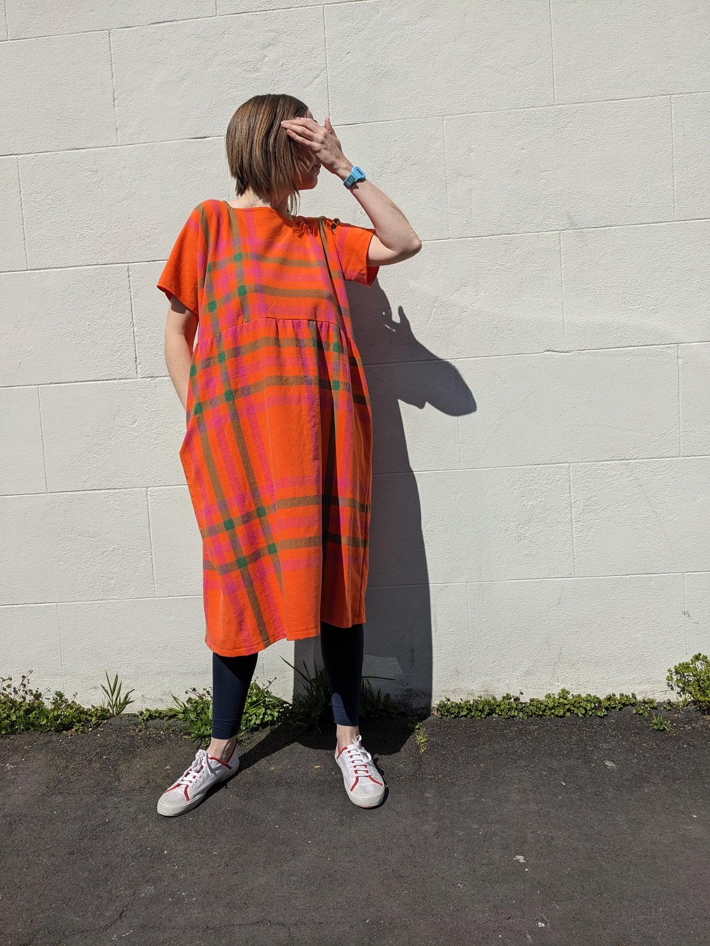 Vintage Tablecloth Check Dress