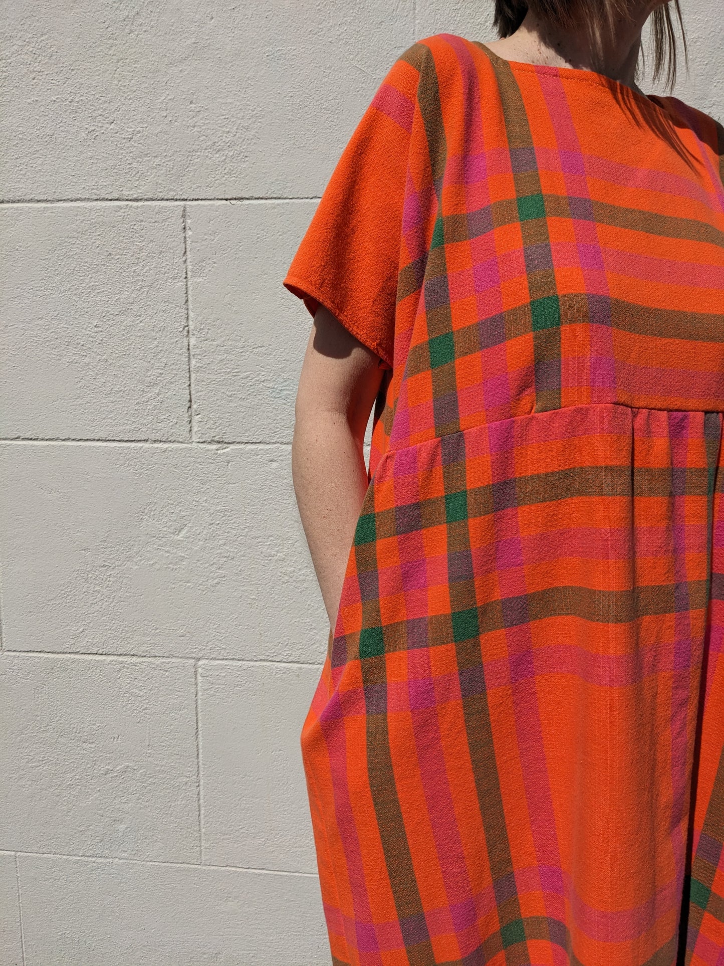 Vintage Tablecloth Check Dress