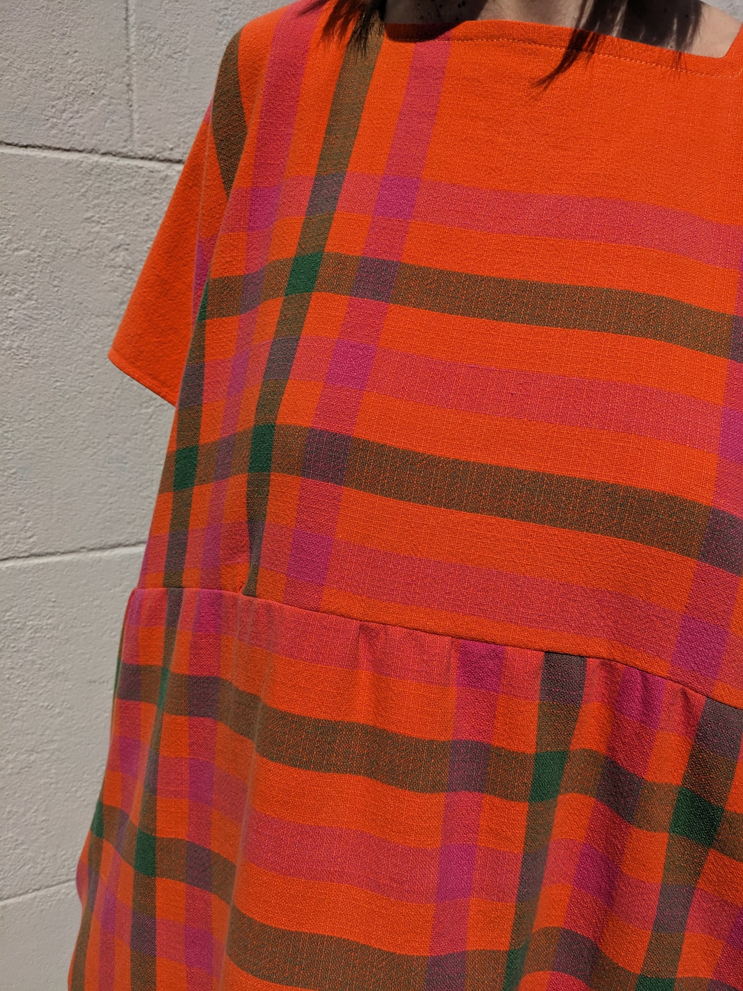 Vintage Tablecloth Check Dress