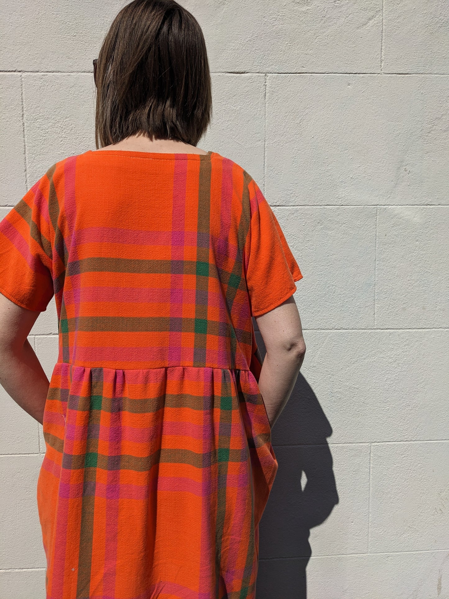 Vintage Tablecloth Check Dress