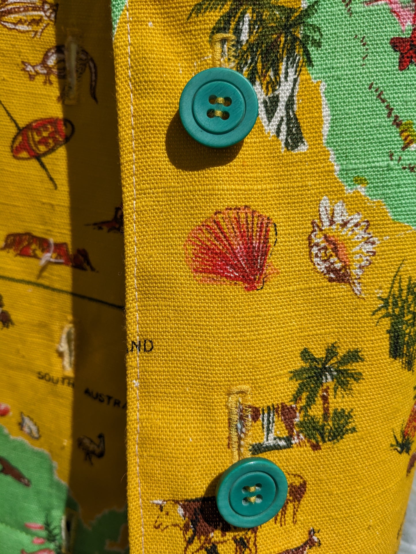 Handmade Vintage Australian Teatowel Shirt