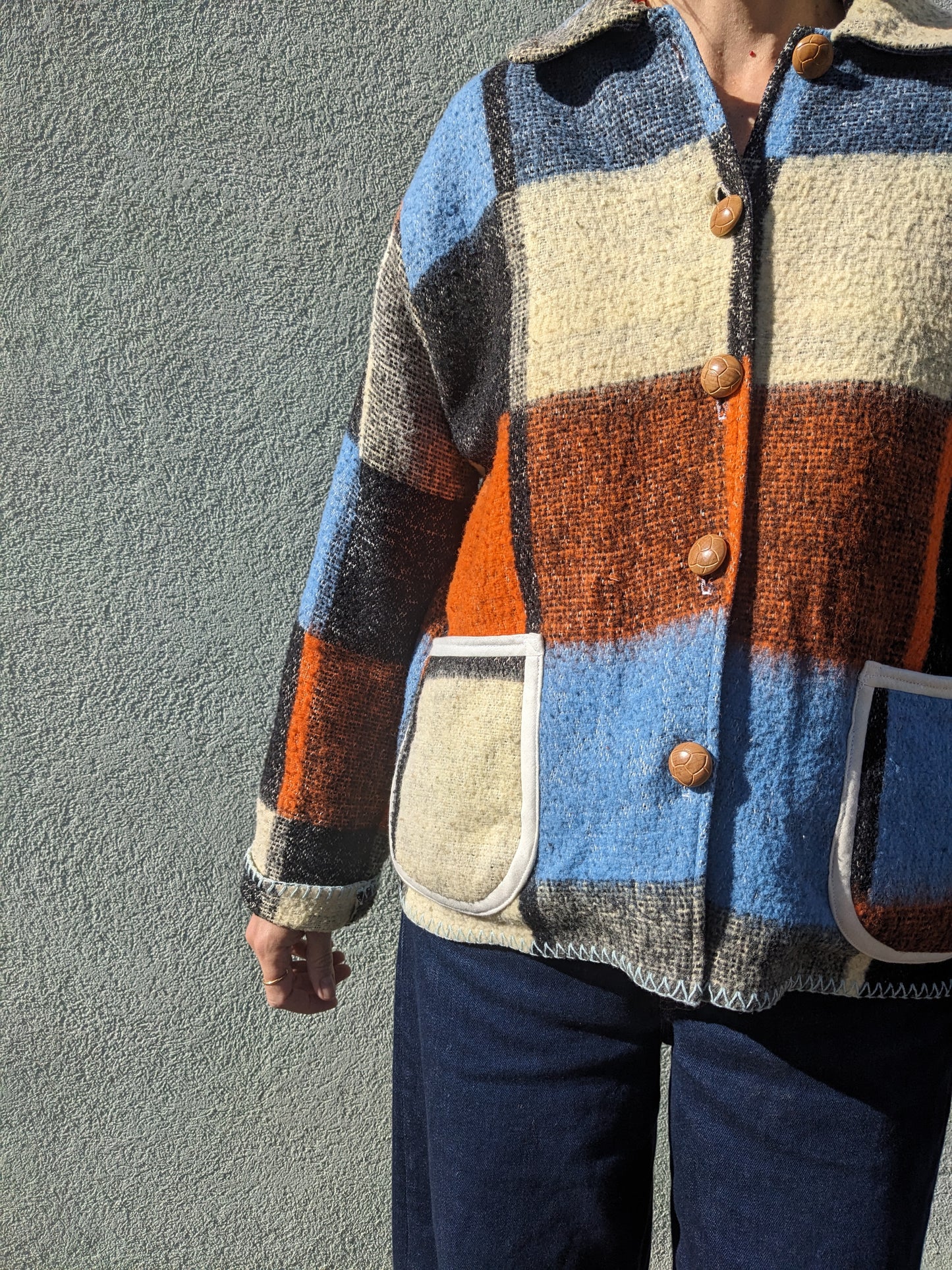 Vintage Woolen Blanket Jacket