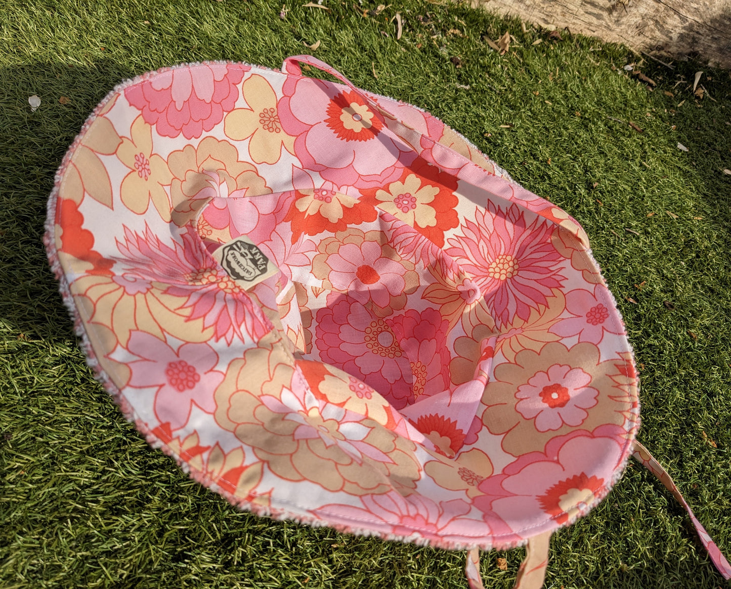 Handmade Vintage Towel hat with Straps