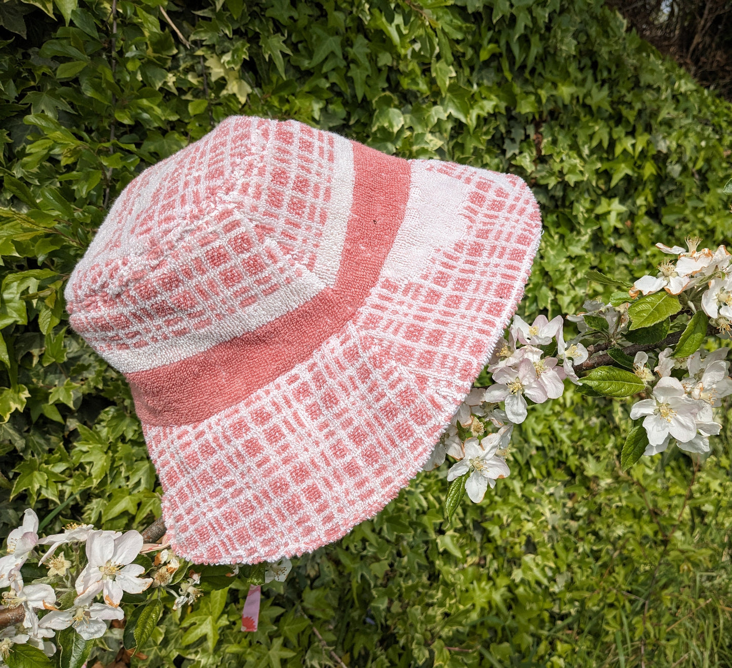 Handmade Vintage Towel hat with Straps