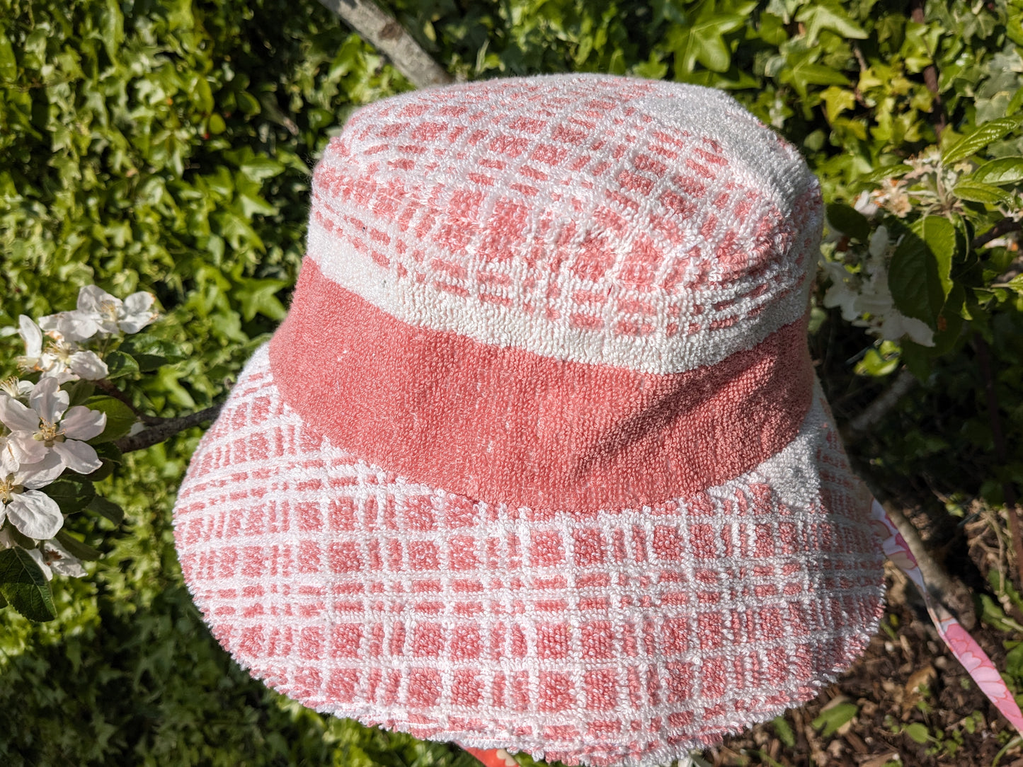Handmade Vintage Towel hat with Straps