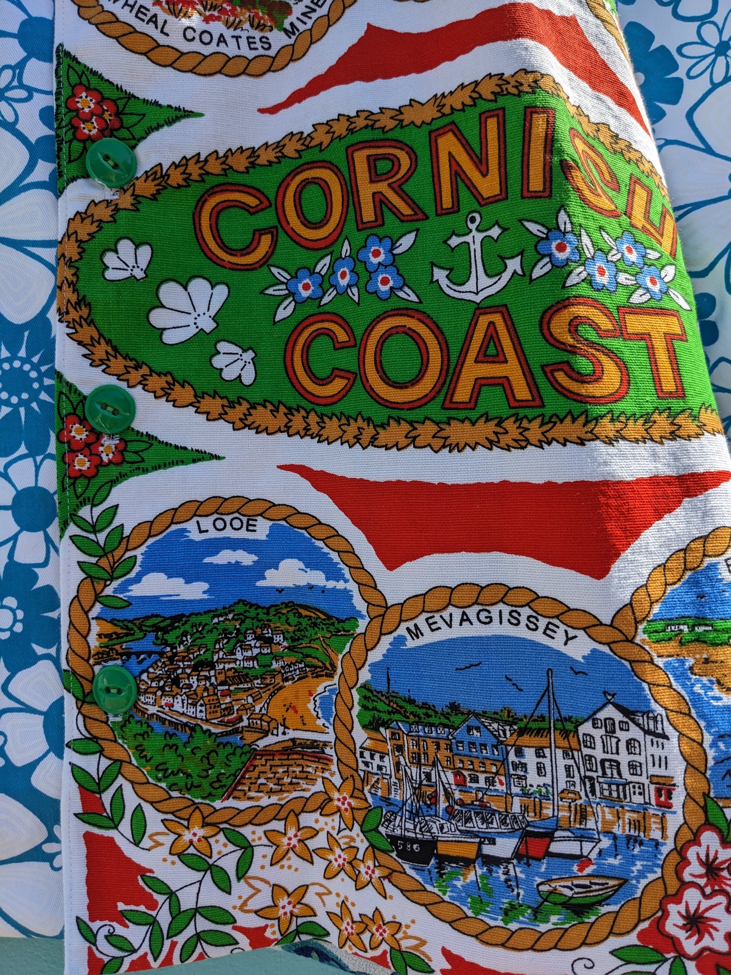 Handmade Vintage Cornish Teatowel Shirt