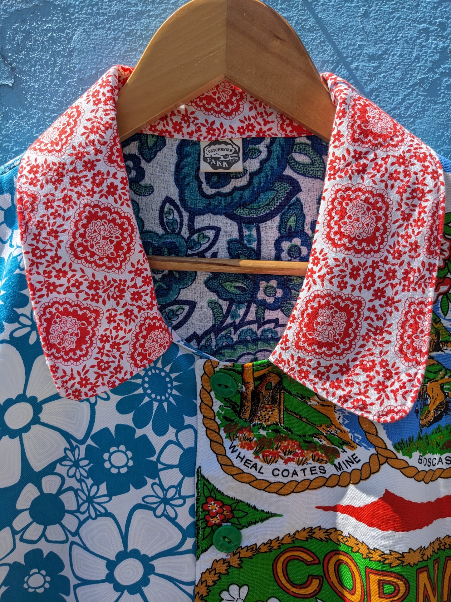 Handmade Vintage Cornish Teatowel Shirt