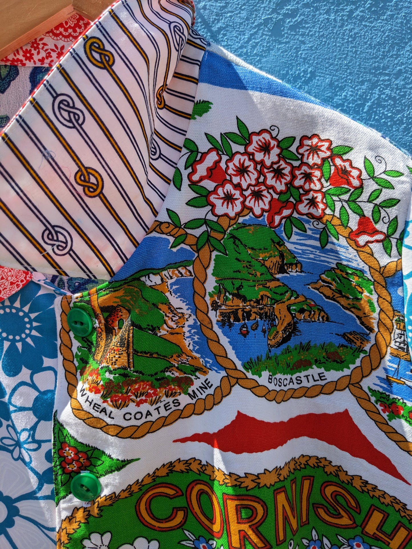Handmade Vintage Cornish Teatowel Shirt
