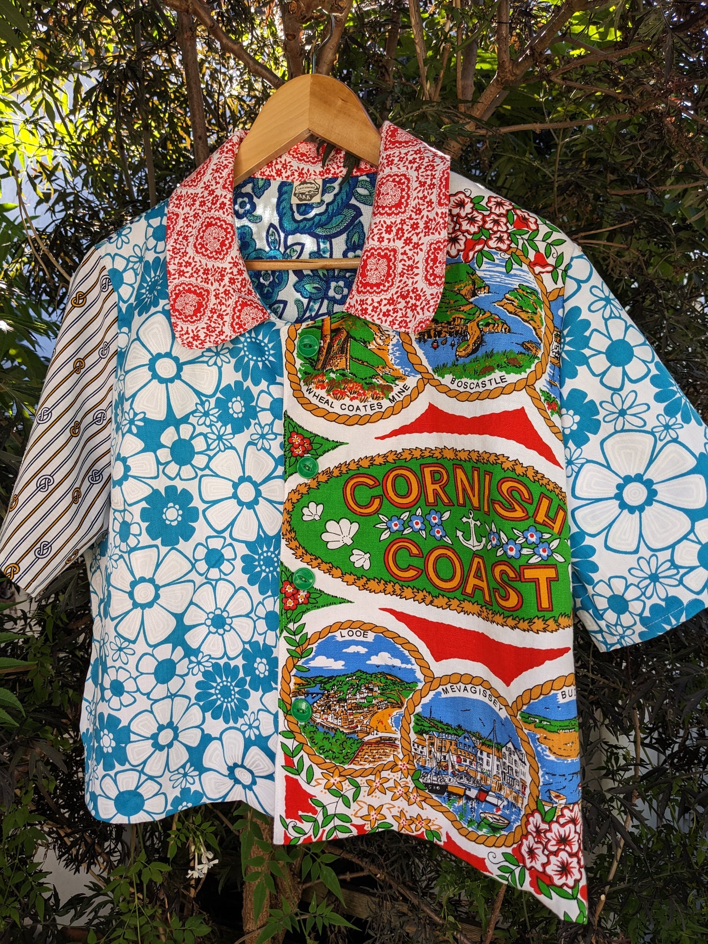 Handmade Vintage Cornish Teatowel Shirt