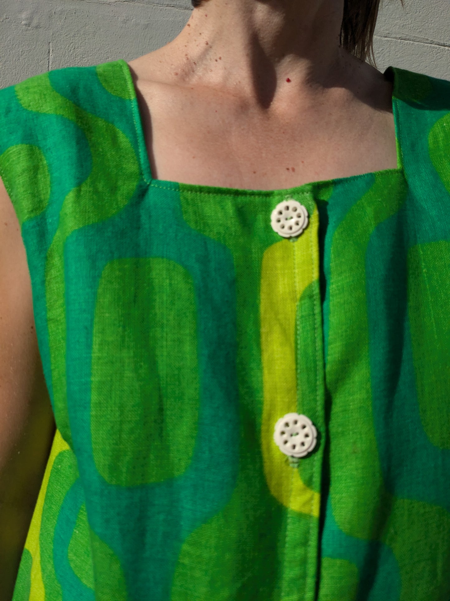 Handmade Mid-Century Tablecloth Dress