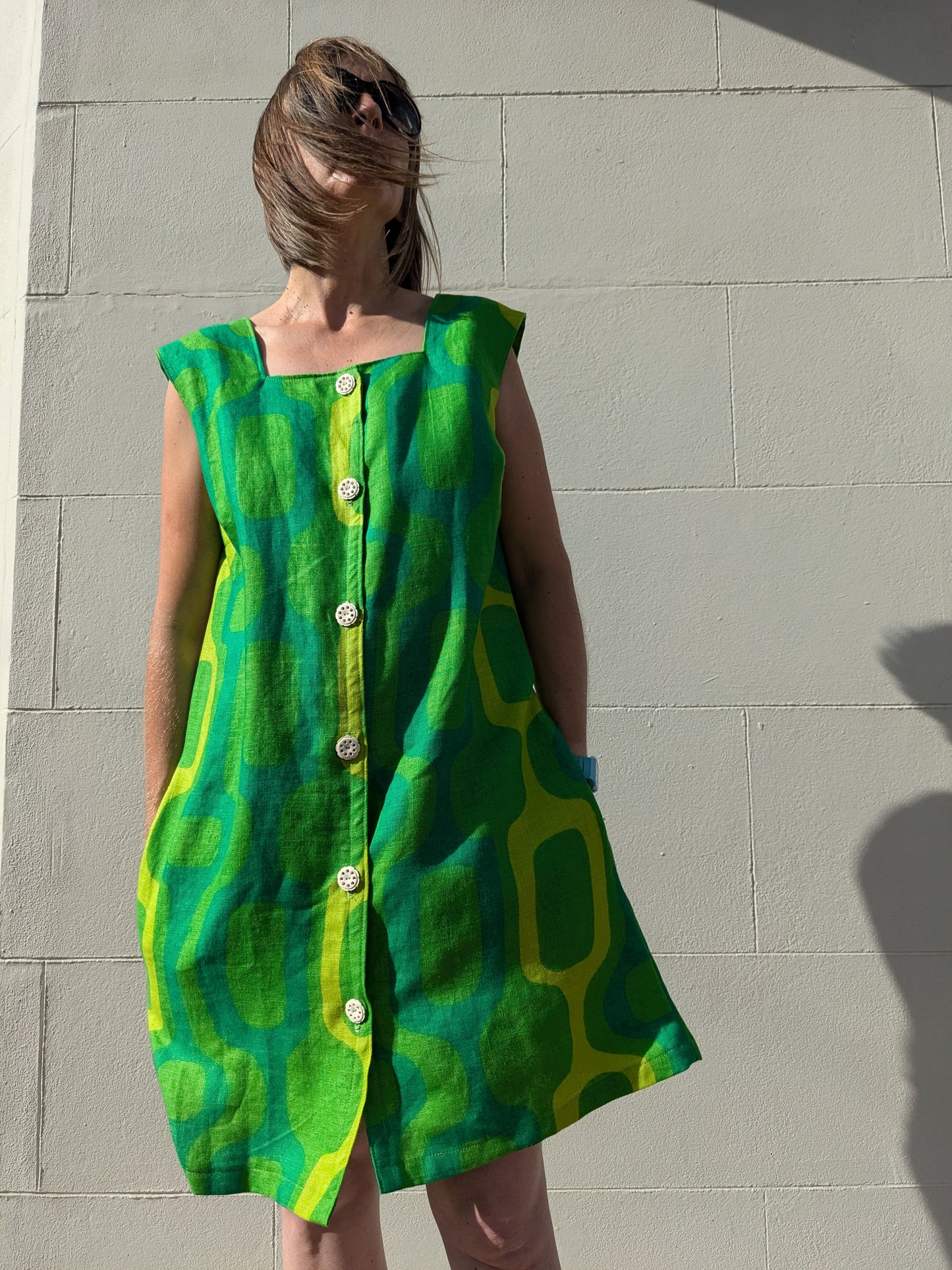 Handmade Mid-Century Tablecloth Dress