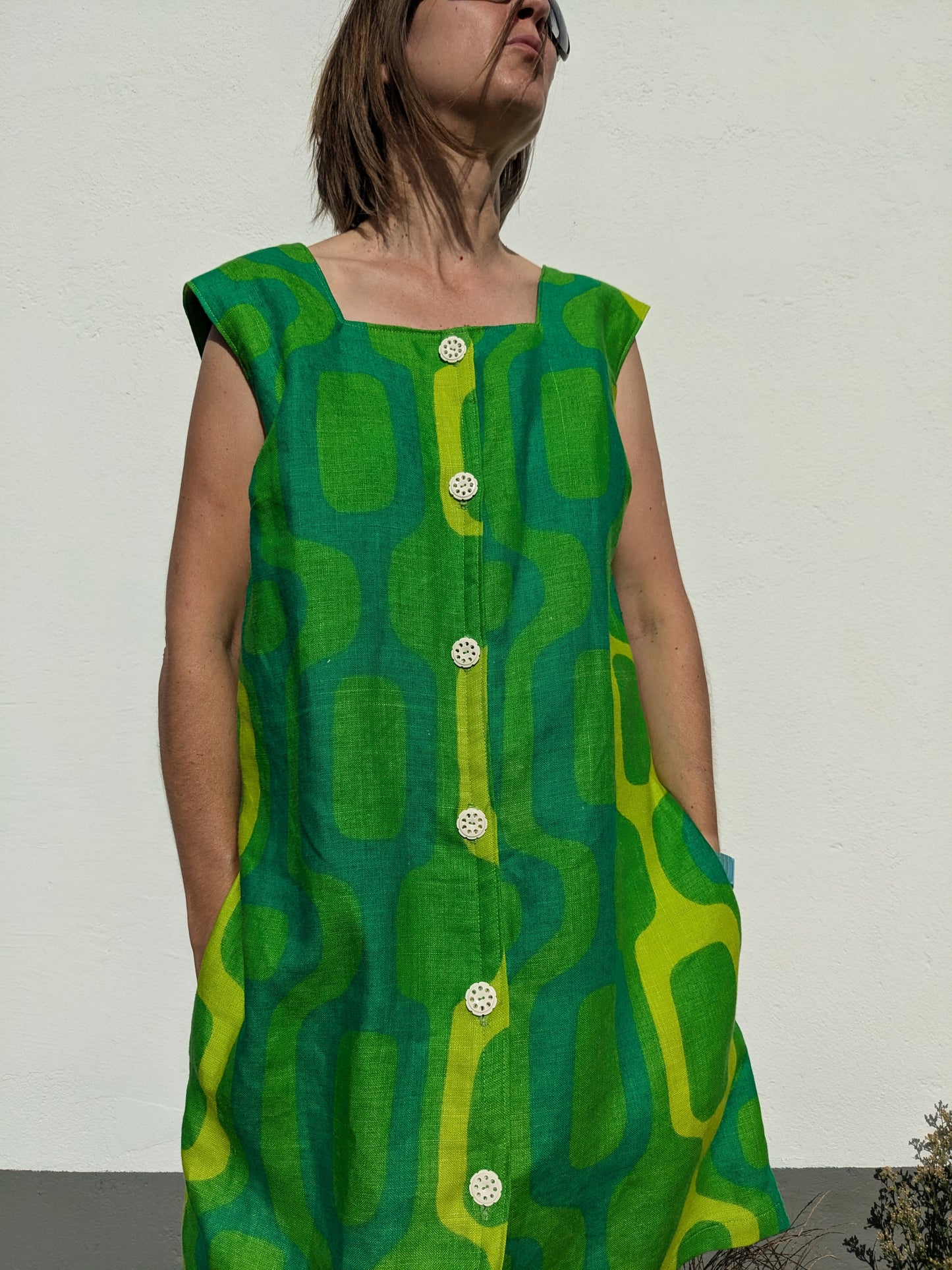 Handmade Mid-Century Tablecloth Dress
