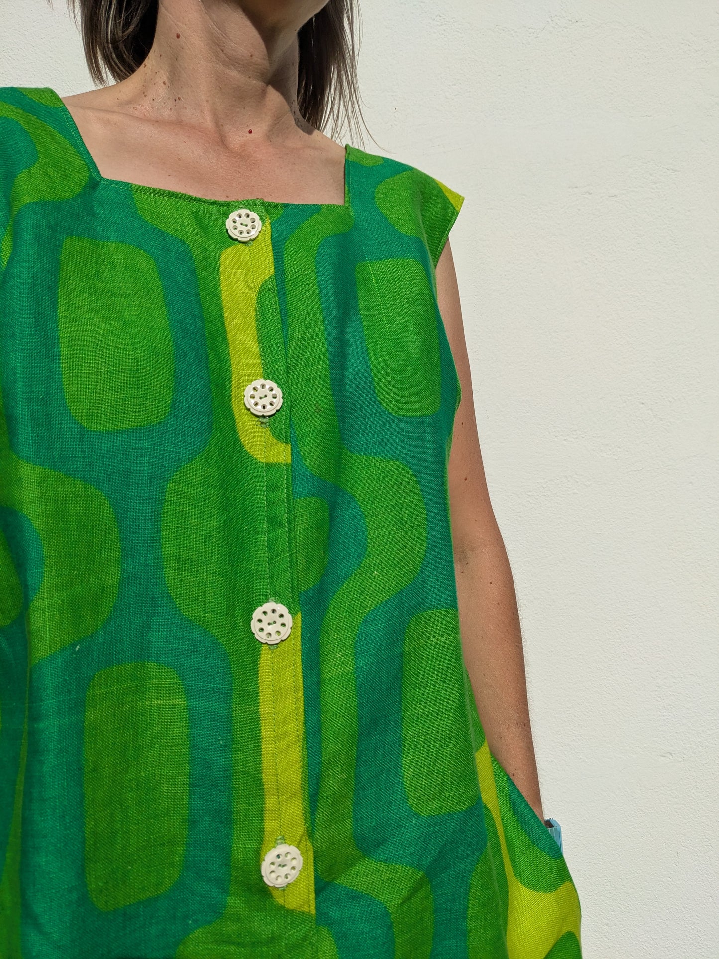 Handmade Mid-Century Tablecloth Dress