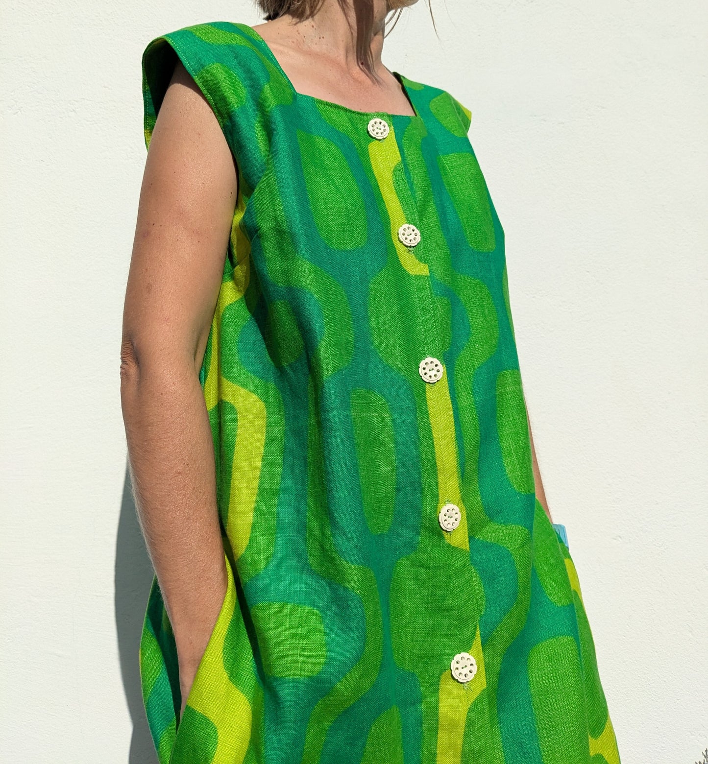 Handmade Mid-Century Tablecloth Dress