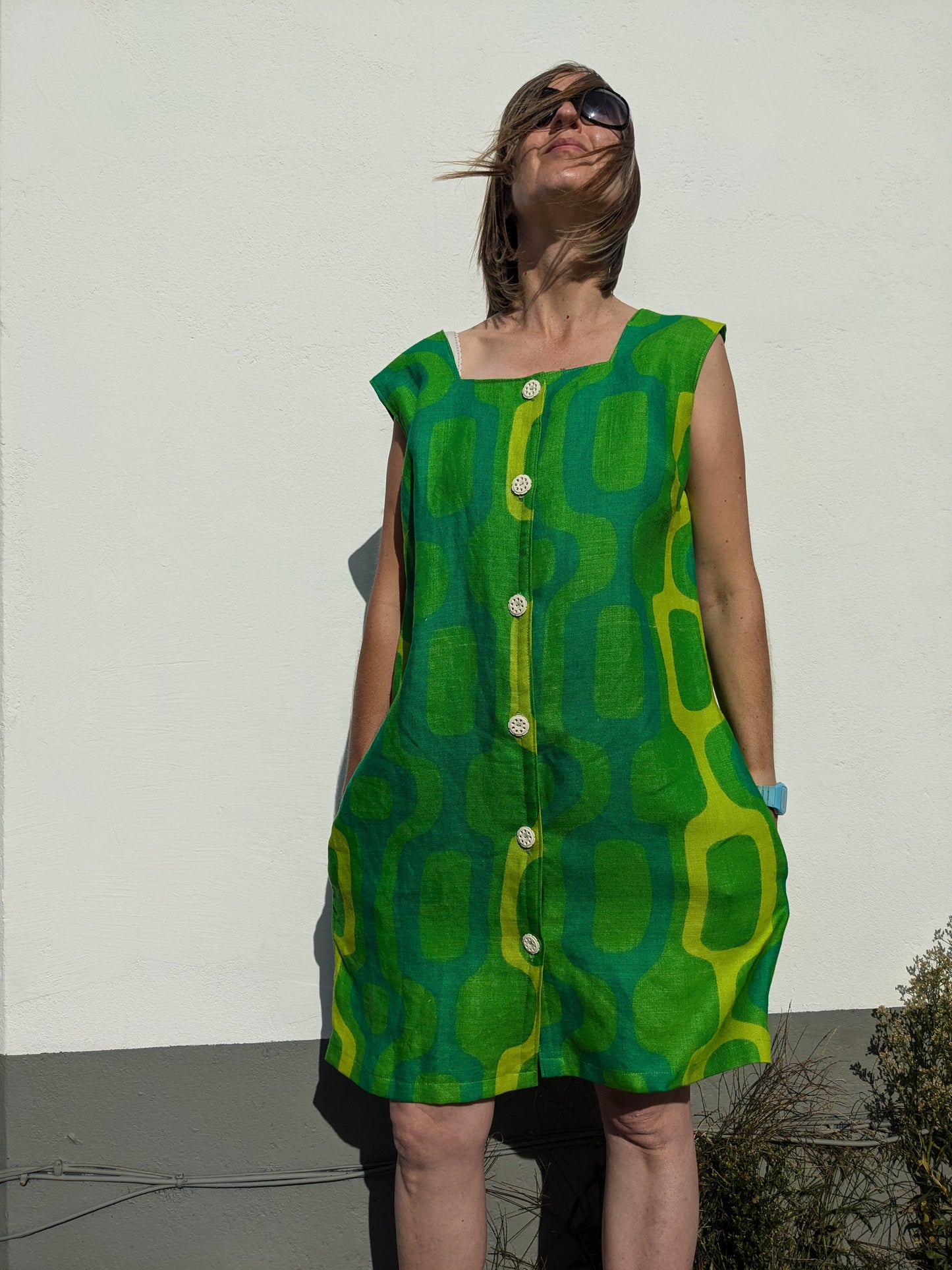 Handmade Mid-Century Tablecloth Dress
