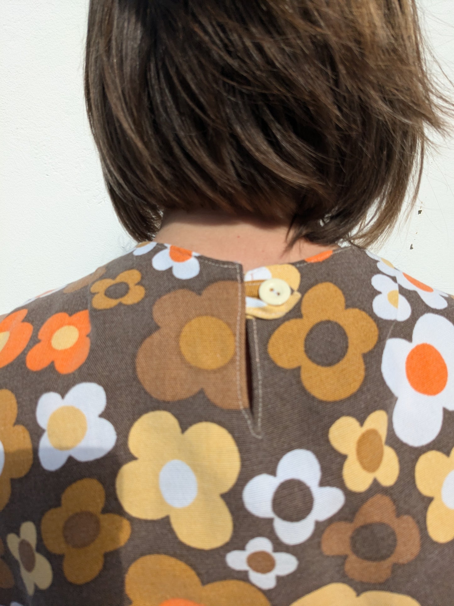 Handmade Vintage Daisy Print Tablecoth Top