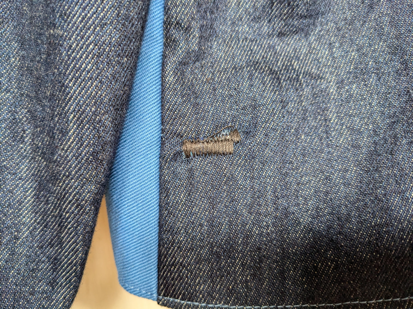 Handmade Flower Trim Colour-Block Jacket
