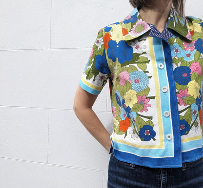 Handmade Vintage Tablecloth Floral Shirt