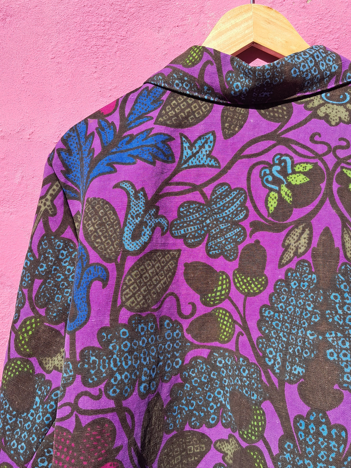 Handmade Vintage Zip up Patterned Jacket