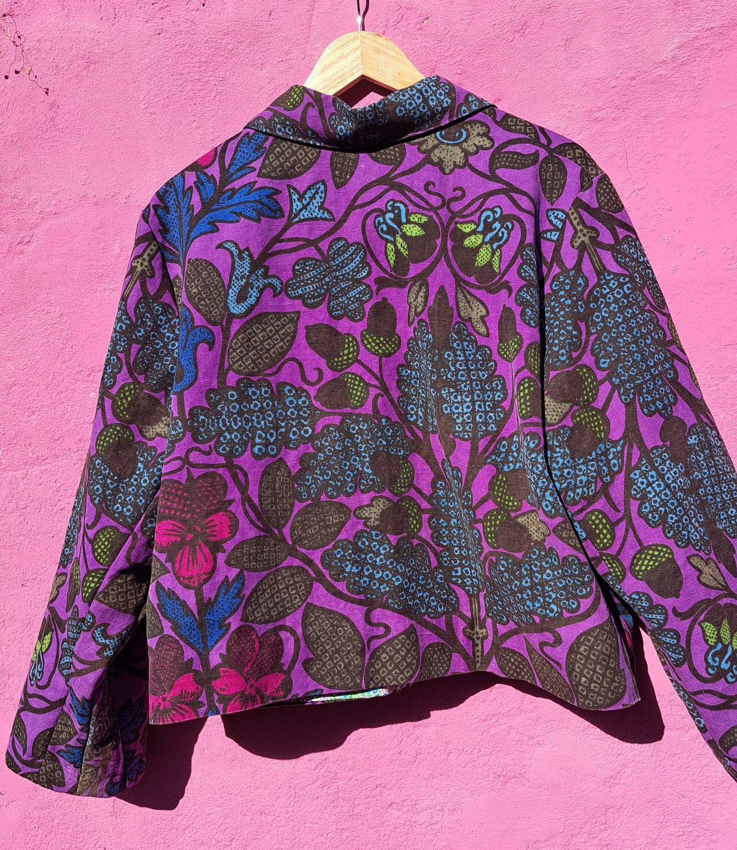 Handmade Vintage Zip up Patterned Jacket