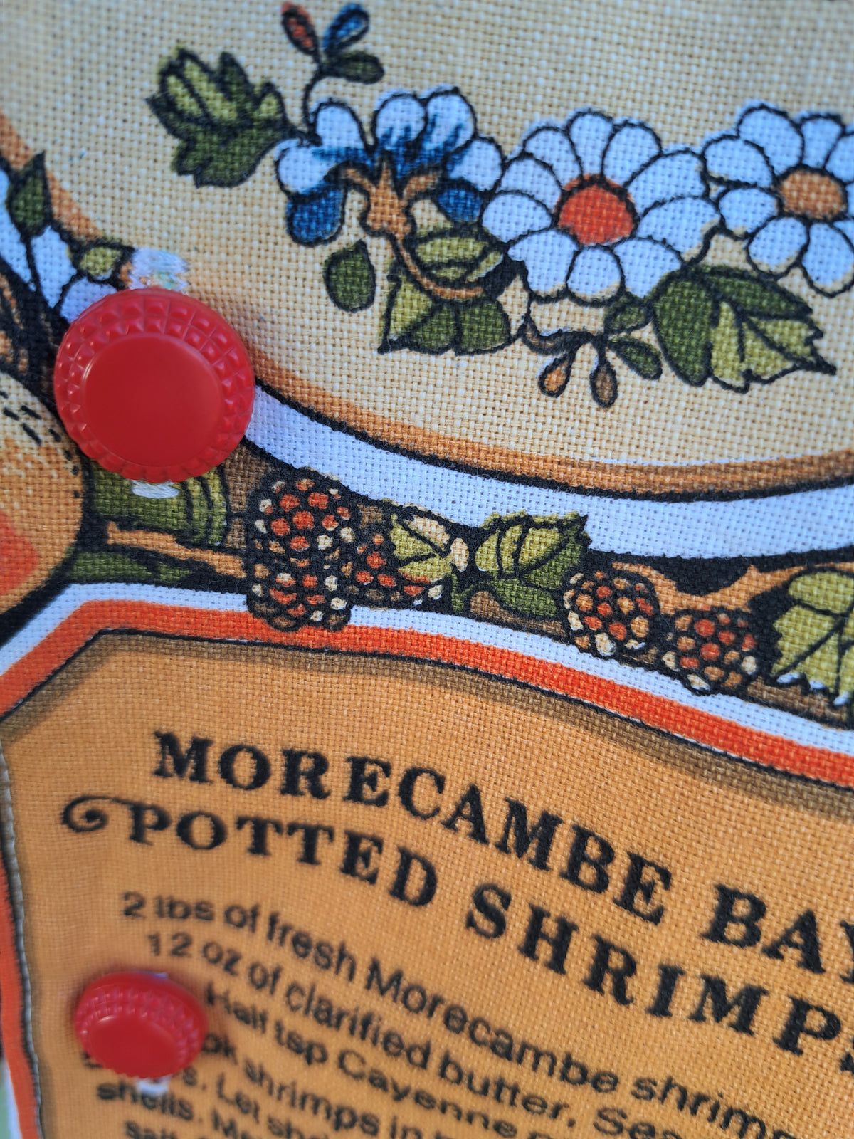 Handmade Vintage Lancashire Recipes Teatowel Shirt