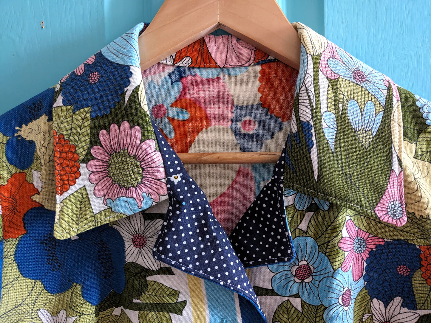 Handmade Vintage Tablecloth Floral Shirt