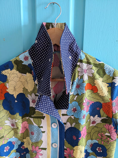 Handmade Vintage Tablecloth Floral Shirt