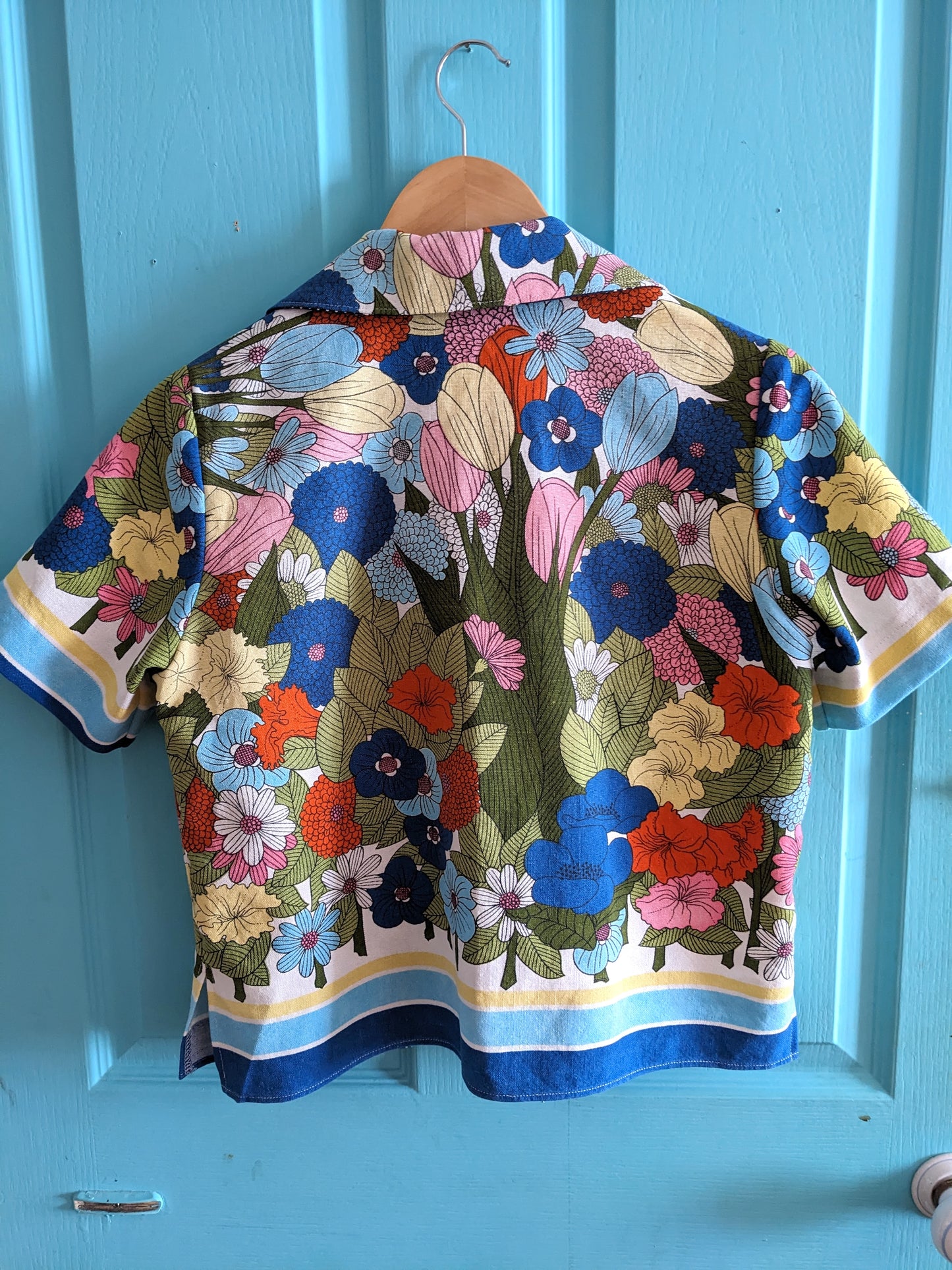 Handmade Vintage Tablecloth Floral Shirt