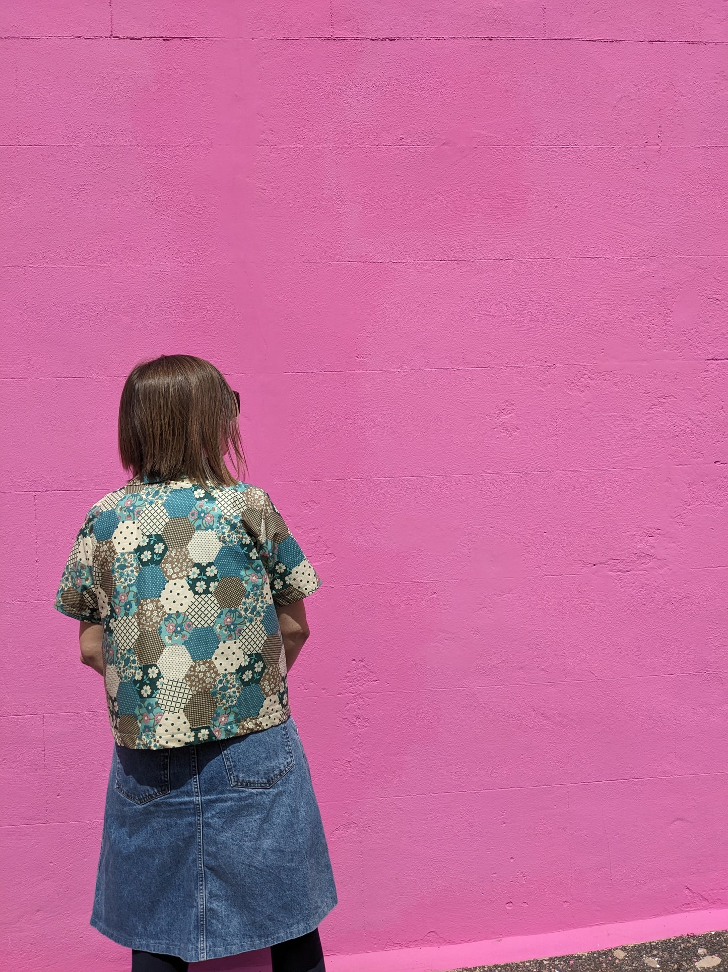 Vintage Patchwork Print Fabric Shirt