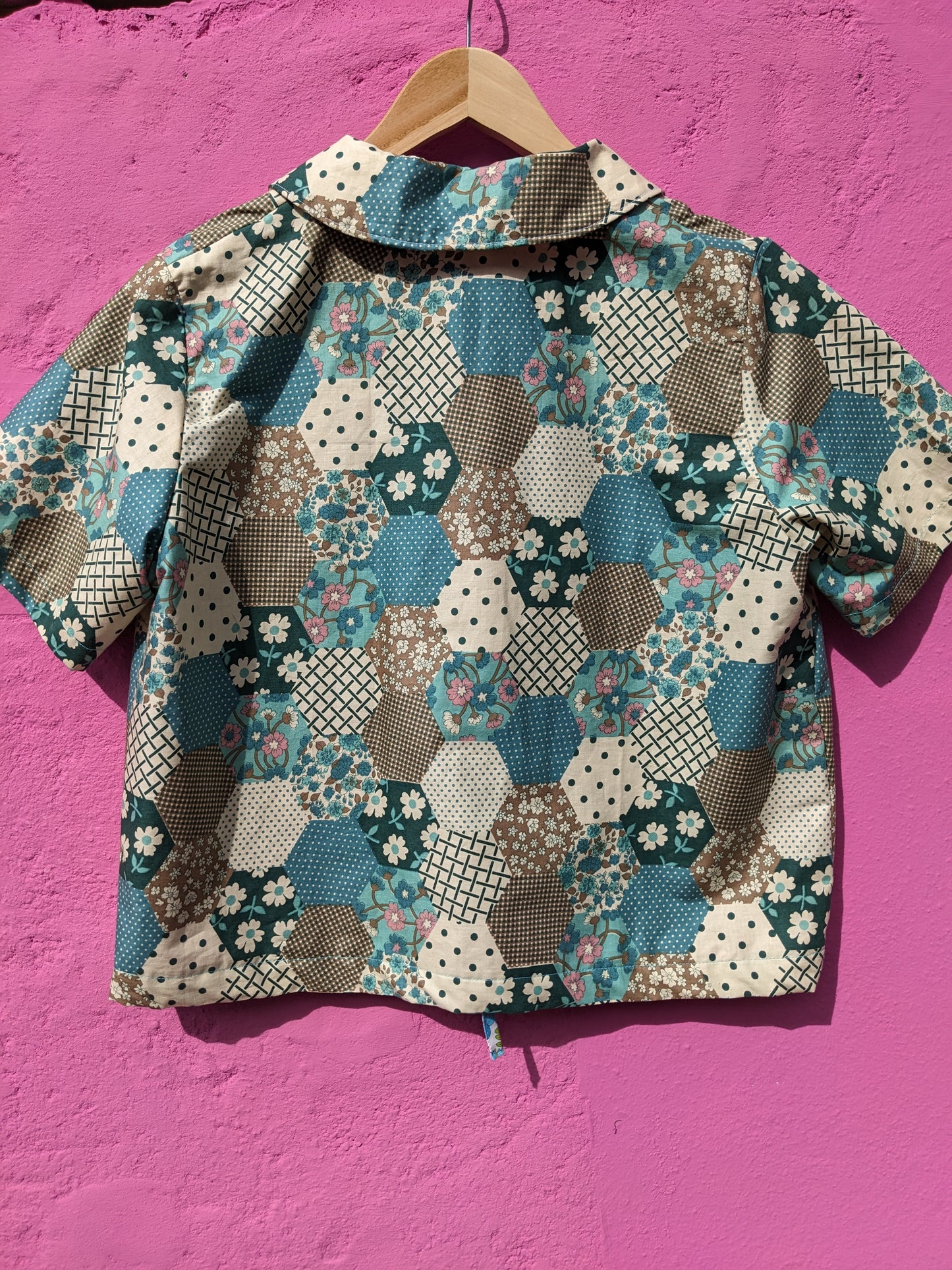 Vintage Patchwork Print Fabric Shirt