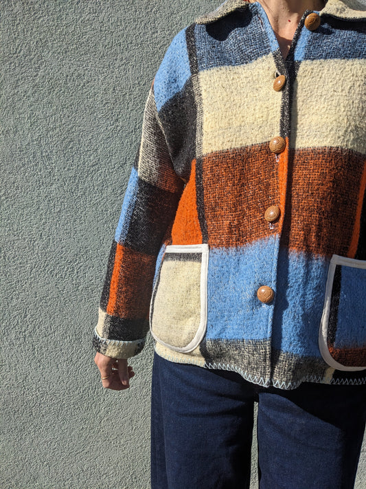 Vintage Woolen Blanket Jacket