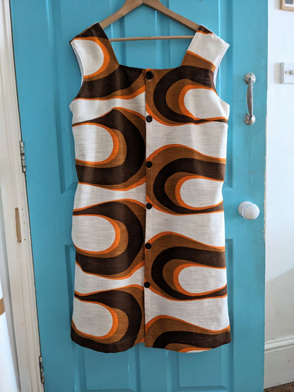 Handmade Graphic Vintage Curtain Dress