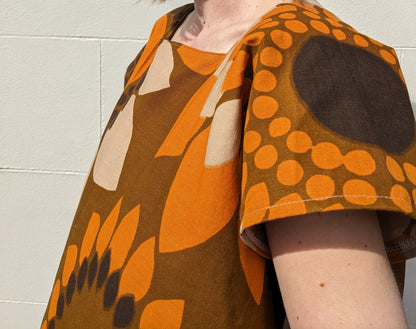 Handmade Vintage Sunflower Print top