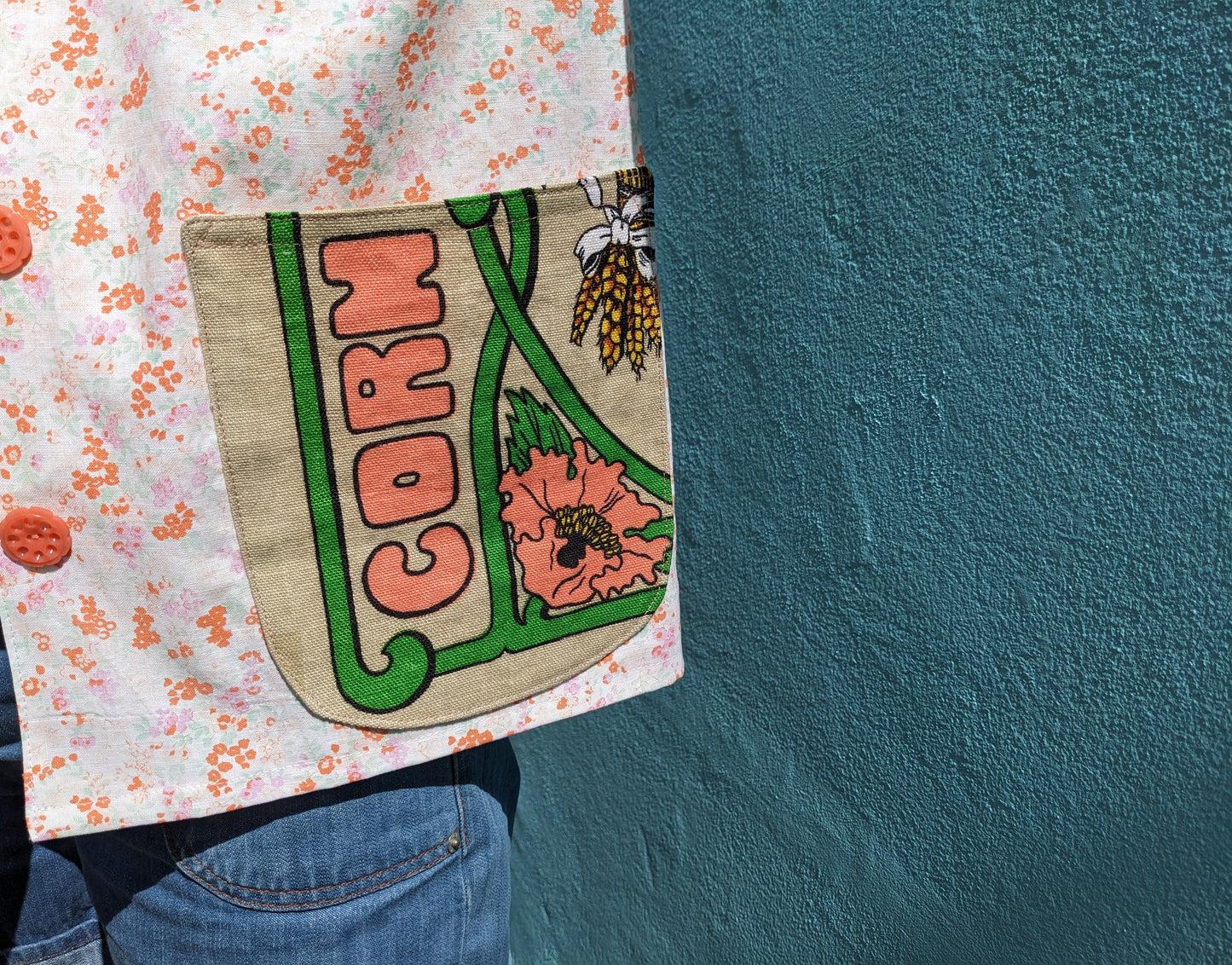 Handmade Vintage "Corn Dollies" Teatowel Shirt