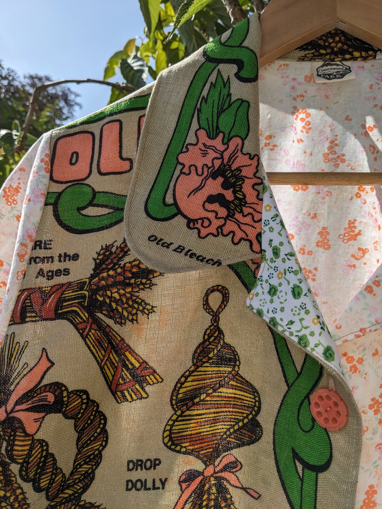 Handmade Vintage "Corn Dollies" Teatowel Shirt
