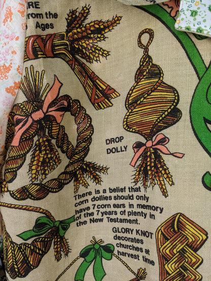 Handmade Vintage "Corn Dollies" Teatowel Shirt