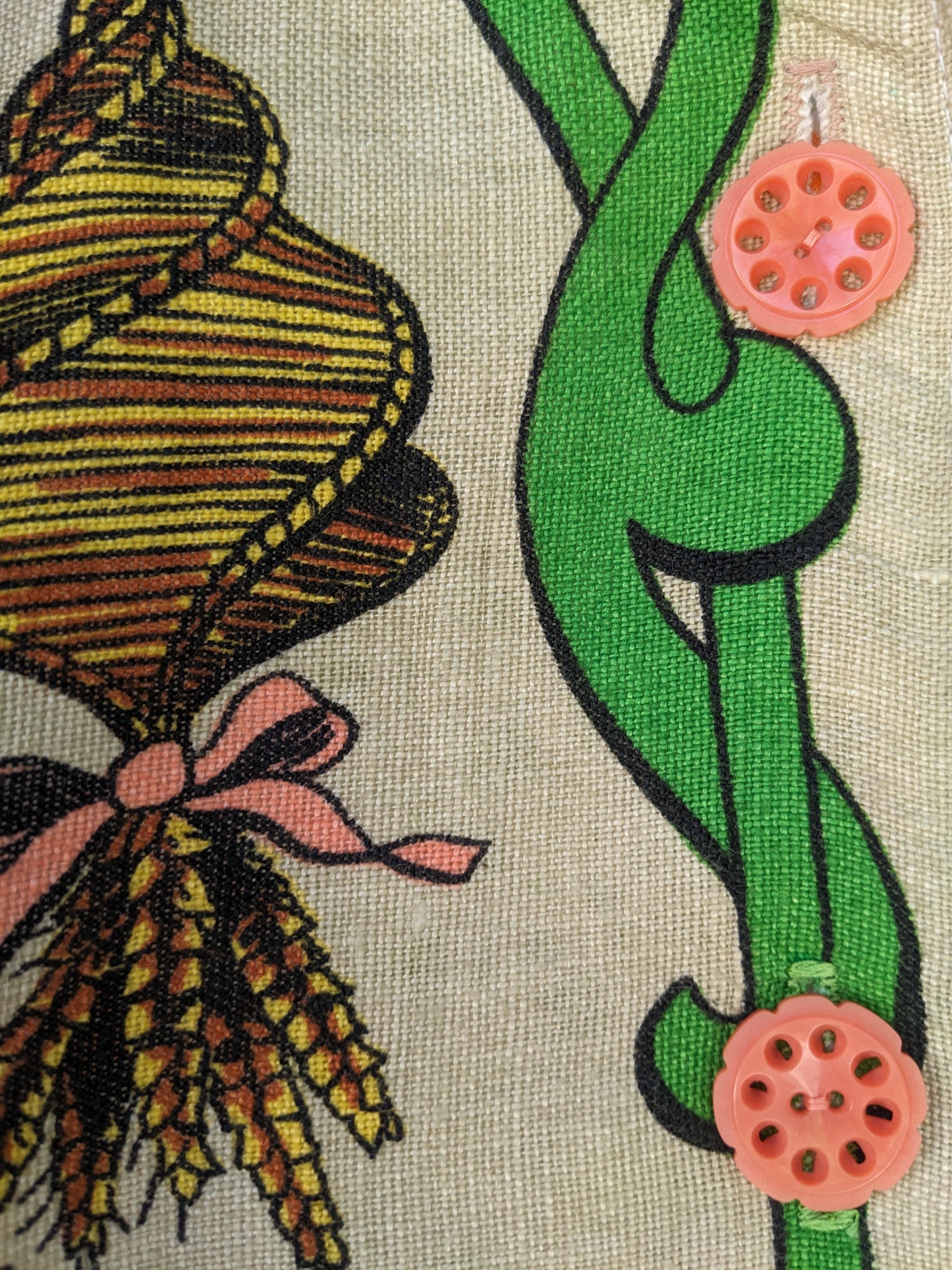 Handmade Vintage "Corn Dollies" Teatowel Shirt