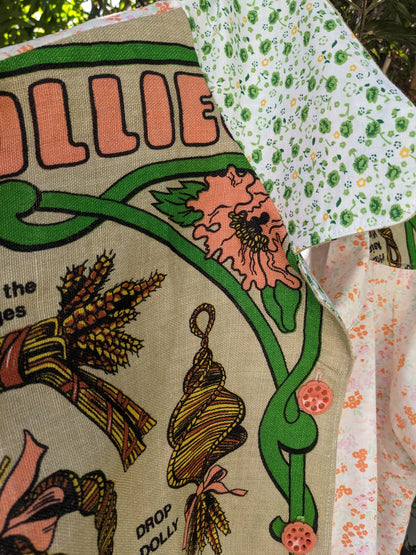 Handmade Vintage "Corn Dollies" Teatowel Shirt