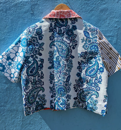 Handmade Vintage Cornish Teatowel Shirt
