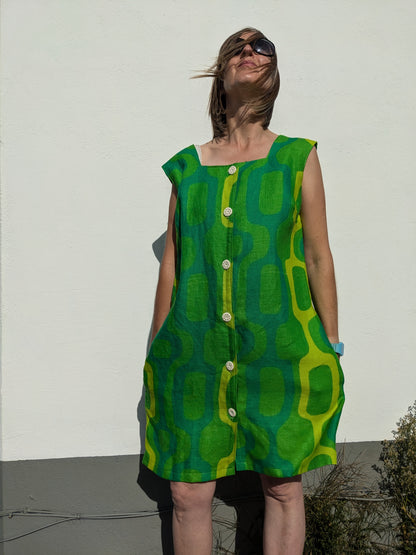 Handmade Mid-Century Tablecloth Dress