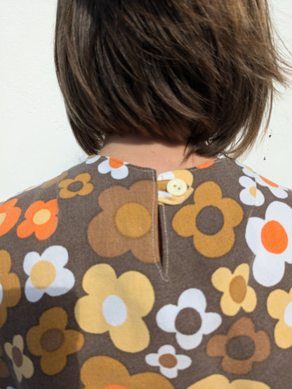 Handmade Vintage Daisy Print Tablecoth Top