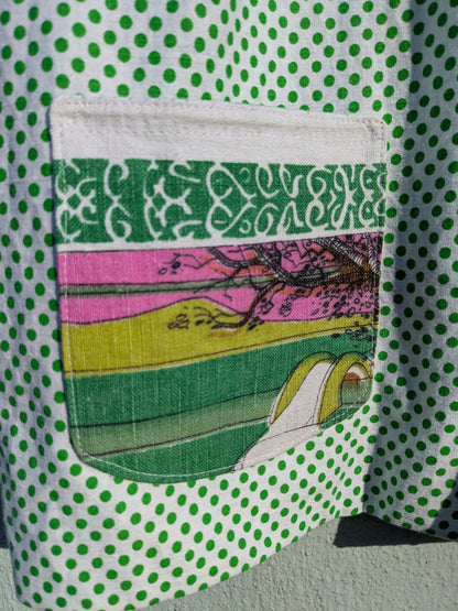 Handmade Vintage Irish-Themed Teatowel Shirt