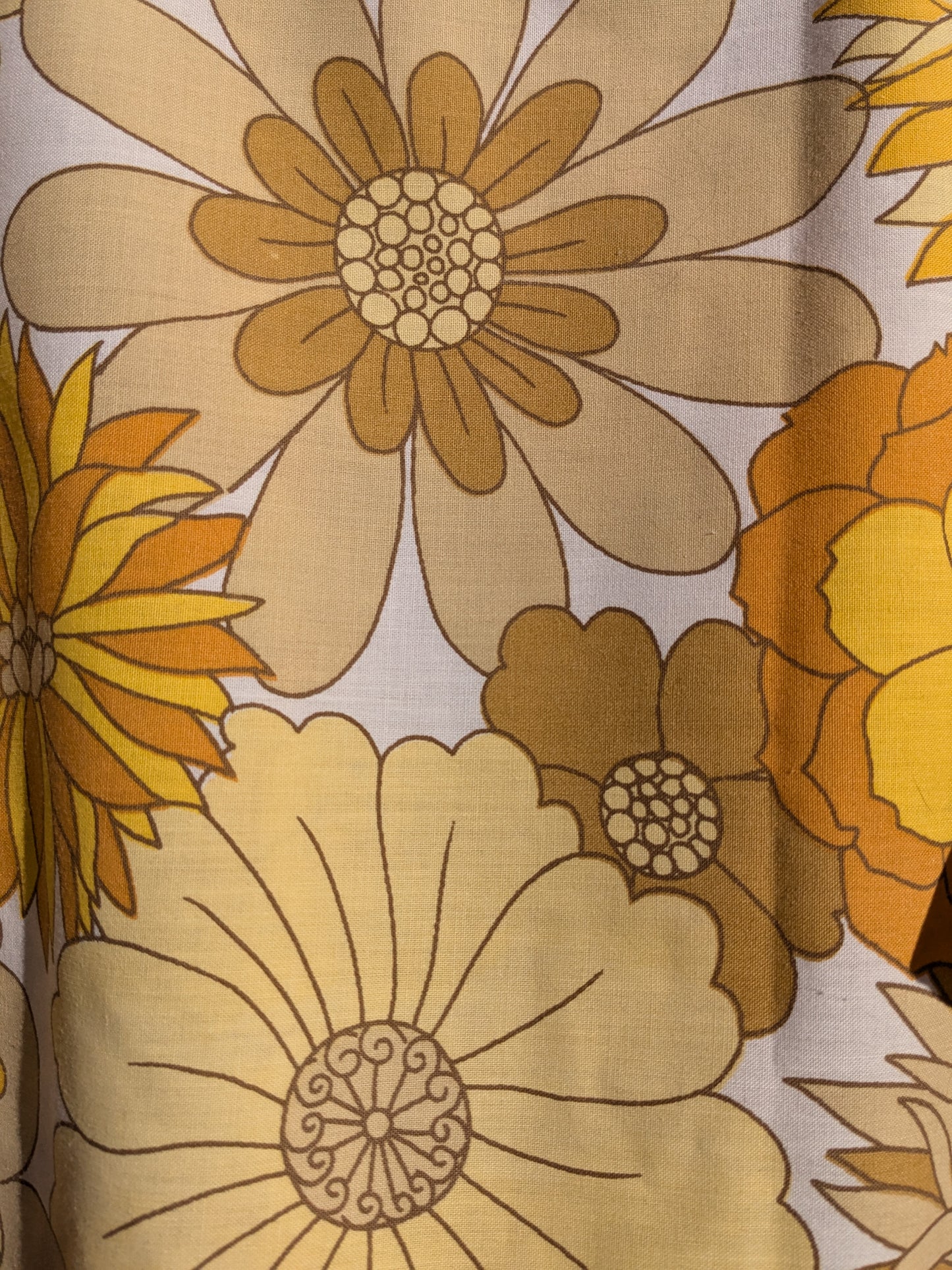 Handmade Vintage Yellow Floral Raglan Sleeve Top (Size 14)