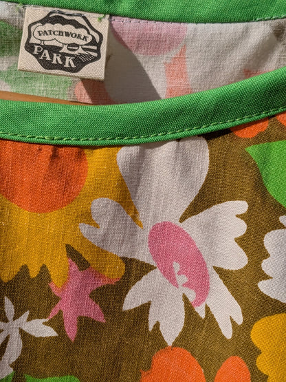 Handmade Vintage Floral Raglan Sleeve Top