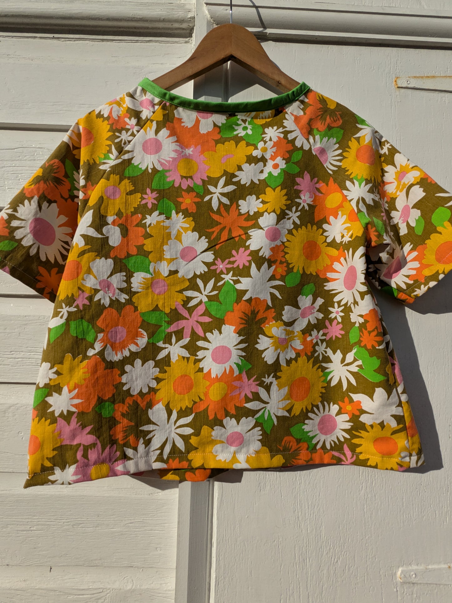 Handmade Vintage Floral Raglan Sleeve Top