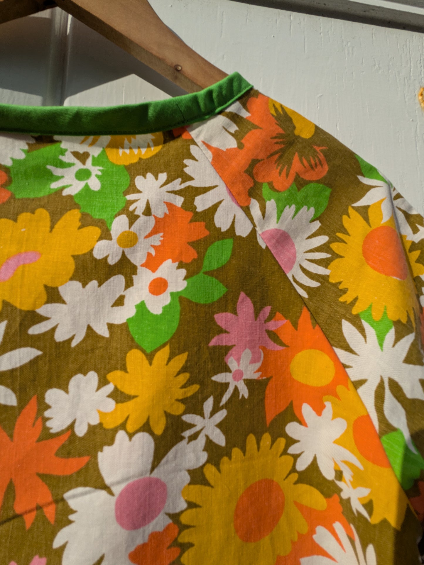 Handmade Vintage Floral Raglan Sleeve Top