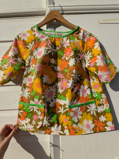 Handmade Vintage Floral Raglan Sleeve Top